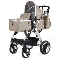 Image of Costway Folding Aluminum Baby Stroller Baby Jogger with Diaper Bag