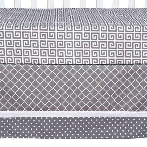 Image of Ombre Gray 5 Piece Crib Bedding Set