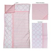 Image of Trend Lab Pink Sky 3 Piece Crib Bedding Set