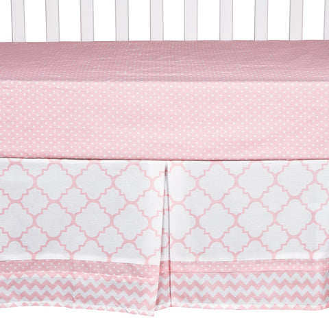 Image of Pink Sky 3 Piece Crib Bedding Set
