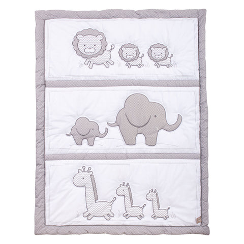 Image of Safari Chevron 3 Piece Crib Bedding Set