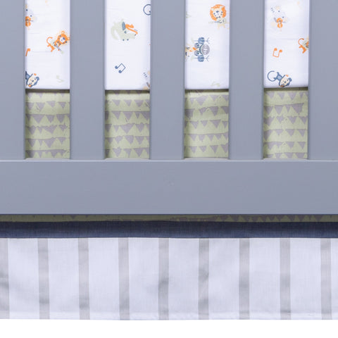 Image of Safari Rock Band 6 Piece Crib Bedding Set