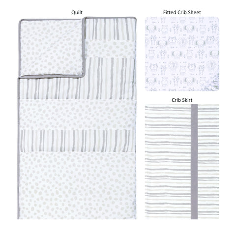 Image of Sydney 3 Piece Crib Bedding Set