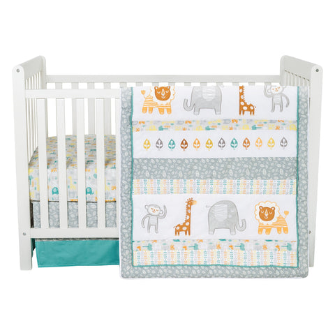 Image of Lullaby Jungle 6 Piece Crib Bedding Set