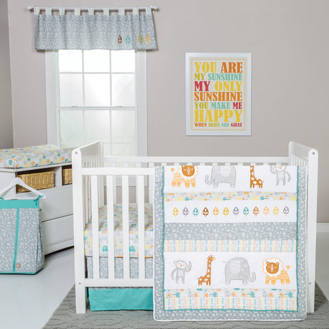 Image of Lullaby Jungle 6 Piece Crib Bedding Set