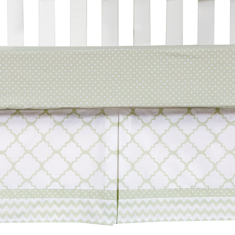 Image of Sea Foam 3 Piece Crib Bedding Set