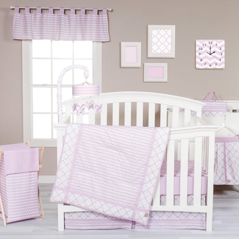 Image of Orchid Bloom 3 Piece Crib Bedding Set