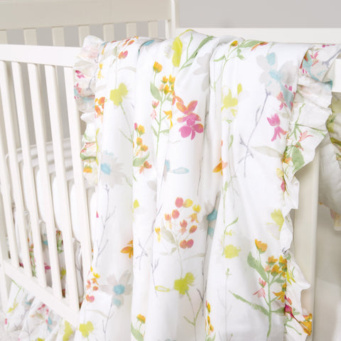 Image of Wildflowers 3 Piece Crib Bedding Set