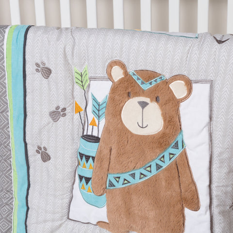Image of Lodge Buddies 3 Piece Crib Bedding Set
