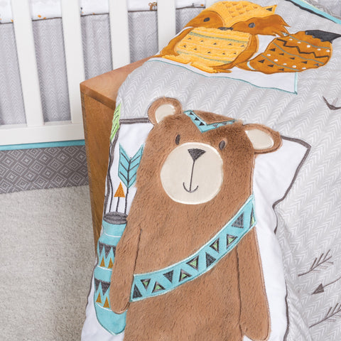 Image of Lodge Buddies 3 Piece Crib Bedding Set