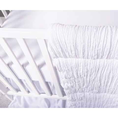 Image of Simply White 3 Piece Crib Bedding Set