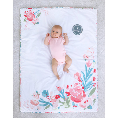 Image of Painterly Floral 3 Piece Crib Bedding Set