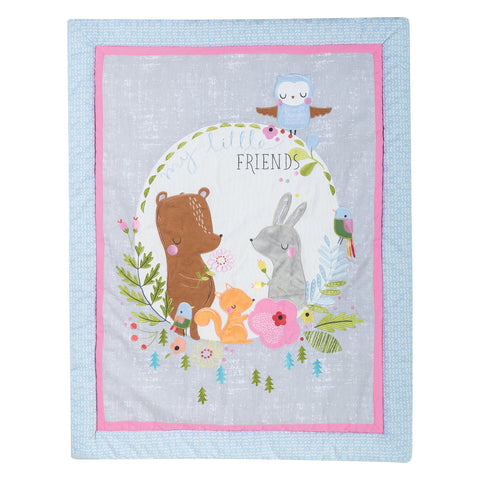 Image of My Little Friends 6 Piece Crib Bedding Set