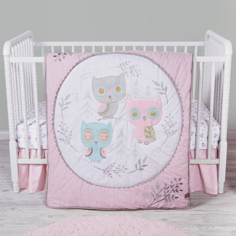 Image of Feathered Friends 3 Piece Crib Bedding Set