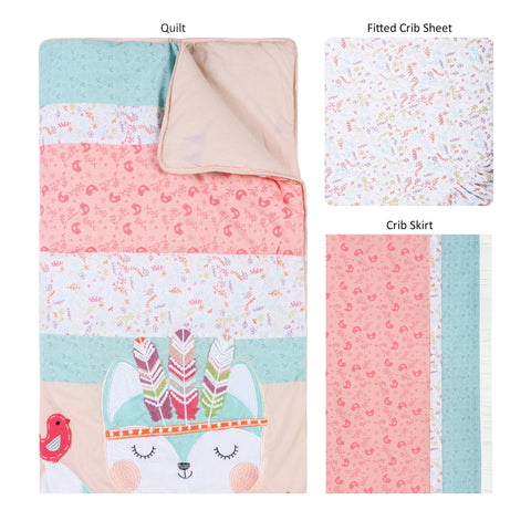 Image of Wild Forever 3 Piece Crib Bedding Set