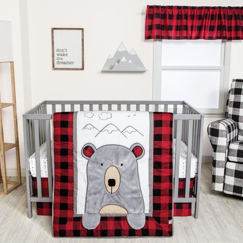Image of Trend Lab Peak-a-Bear 3 Piece Crib Bedding Set