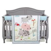 Image of Trend Lab Farm Stack 4 Piece Crib Bedding Set