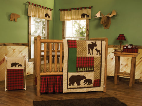 Image of Northwoods 6 Piece Crib Bedding Set
