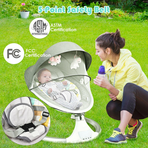 Image of Baby Swing Electric Rocking Chair with Music Timer