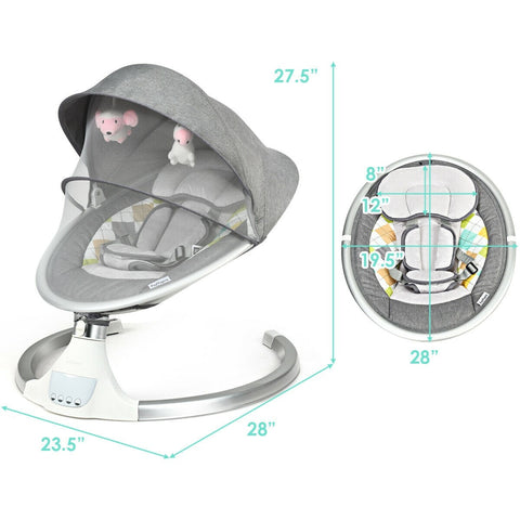 Image of Baby Swing Electric Rocking Chair with Music Timer
