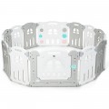 Image of Costway 14-Panel Foldable Baby Activity Centre Playpen