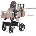 Image of Costway Folding Aluminum Baby Stroller Baby Jogger with Diaper Bag