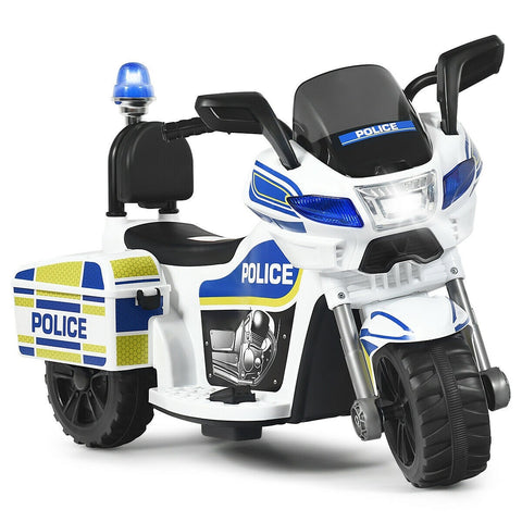 Image of Costway 6V 3-Wheel Kids Police Ride On Car