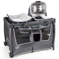 Image of Costway 4-in-1 Convertible Portable Baby Play yard with Toys and Music Player
