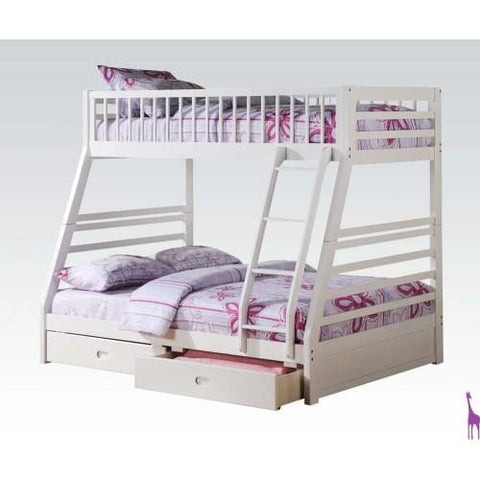 Image of ACME Jason Bunk Bed (Twin/Full) in White