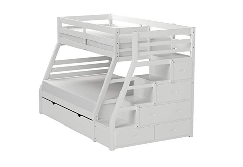 Image of ACME Jason Twin/Full Bunk Bed with Storage Ladder/Trundle