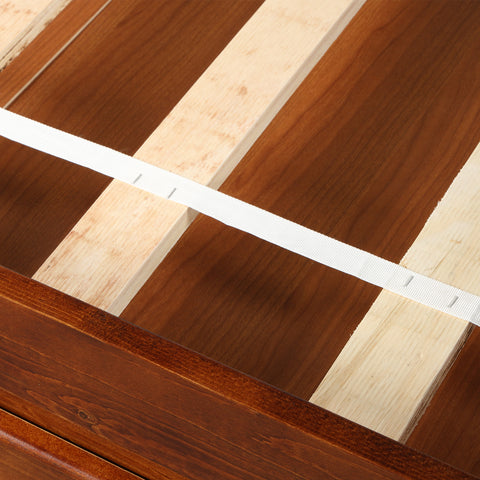 Image of Oris Fur. Twin Size Platform Storage Bed Solid Wood Bed with 6 Drawers in Walnut