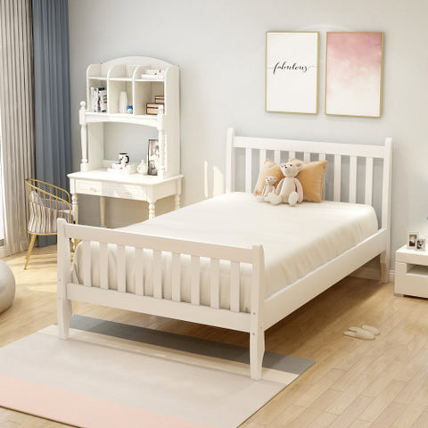 Image of Topmax Wood Platform Twin Bed