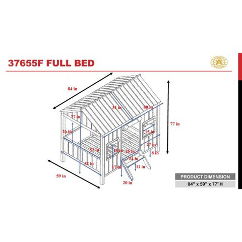 Image of ACME Spring Cottage Full Bed in Weathered White