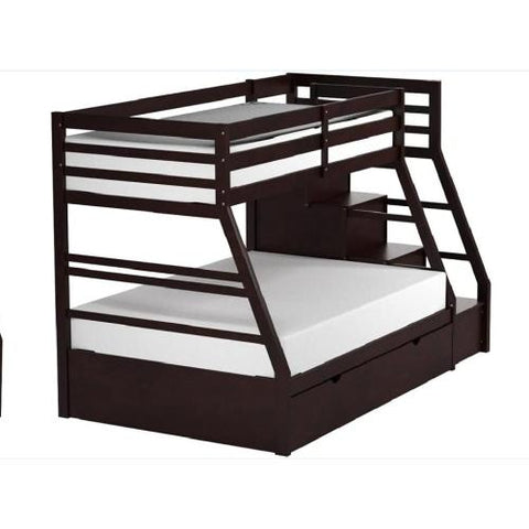Image of ACME Jason Twin/Full Bunk Bed with Storage Ladder/Trundle