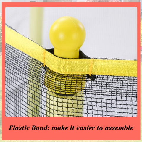 Image of Blue Todller Indoor and Outdoor 5FT Trampoline with Basketball Hoop