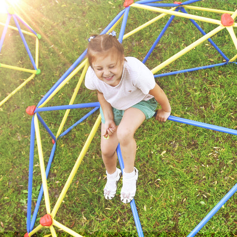Image of MRS Kids Climbing Dome Jungle Gym - 10 ft Geometric Playground Climber