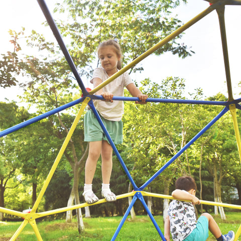 Image of MRS Kids Climbing Dome Jungle Gym - 10 ft Geometric Playground Climber