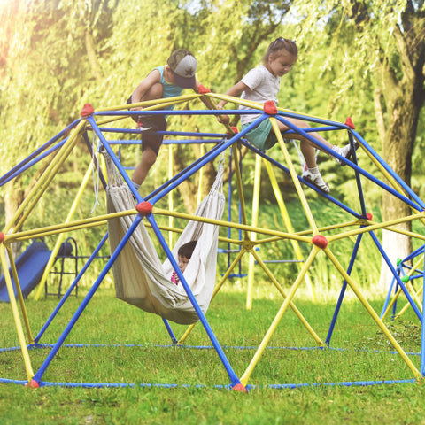 Image of MRS Kids Climbing Dome Jungle Gym - 10 ft Geometric Playground Climber