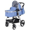 Image of Costway Folding Aluminum Baby Stroller Baby Jogger with Diaper Bag