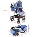 Image of Costway Folding Aluminum Baby Stroller Baby Jogger with Diaper Bag