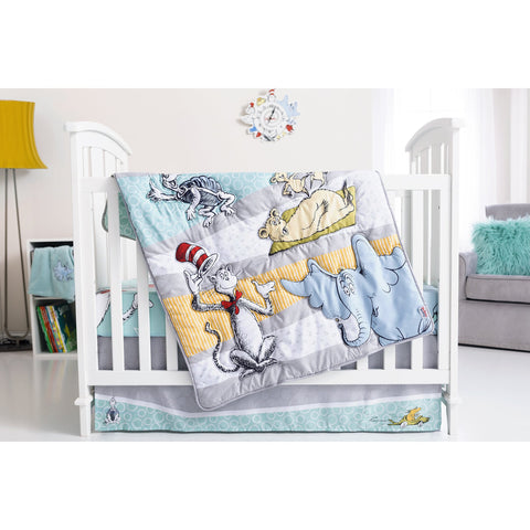 Image of Trend Lab Dr. Seuss Book Club 4 Piece Crib Bedding Set