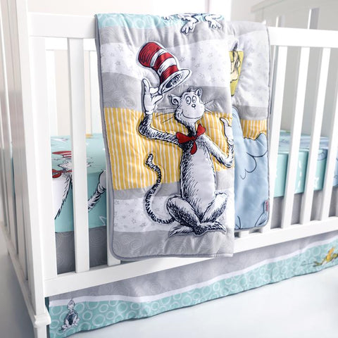 Image of Trend Lab Dr. Seuss Book Club 4 Piece Crib Bedding Set