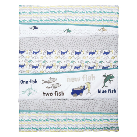 Image of Trend Lab Dr. Seuss New Fish 5 Piece Crib Bedding Set