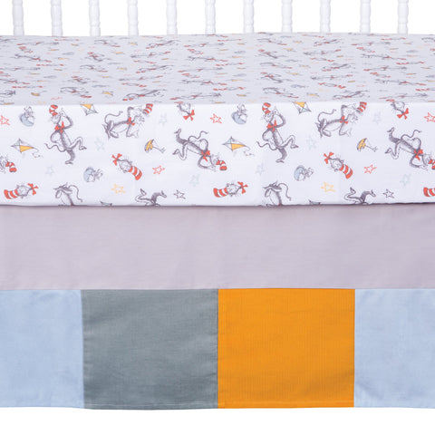 Image of Trend Lab Dr. Seuss Classic Cat in the Hat 3 Piece Crib Bedding Set