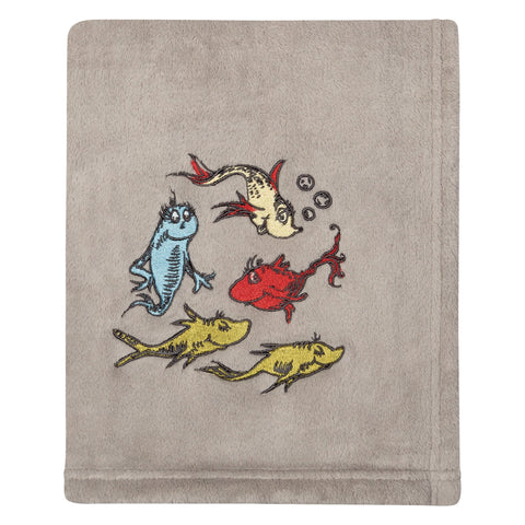 Image of Trend Lab Dr. Seuss One Fish Two Fish 4 Piece Crib Bedding Set