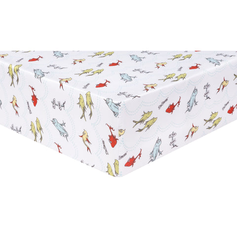 Image of Trend Lab Dr. Seuss One Fish Two Fish 4 Piece Crib Bedding Set