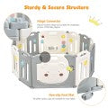 Image of Costway 12 Panel Baby Playpen Kids Activity Play Yard