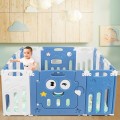 Image of Costway 16-Panel Foldable Baby Playpen Kids Activity Centre