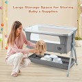 Image of Costway Baby Bed Side Crib Portable Adjustable Infant Travel Sleeper Bassinet