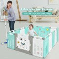 Image of Costway 16-Panel Foldable Baby Playpen Kids Activity Centre